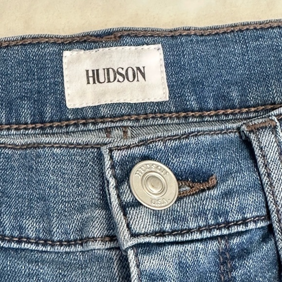 HUDSON Blair High Rise Straight Cropped Denim Jeans, Size 28 - Picture 13 of 16